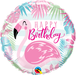 Happy Birthday Pastel Flamingo