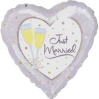 Just Married Champagne Heart - Uninflated