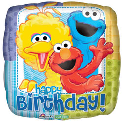 Sesame Street Happy Birthday Square - Uninflated