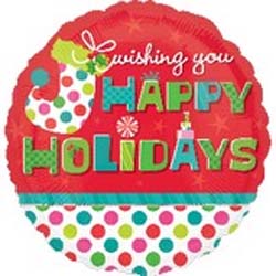 Happy Holidays Polka Dots foil