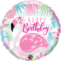 Happy Birthday Pastel Flamingo