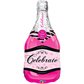 Pink Champagne Bottle Supershape