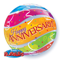 Happy Anniversary Colourful Bands Bubble