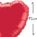 Heart Foil Balloon | 91cm Red